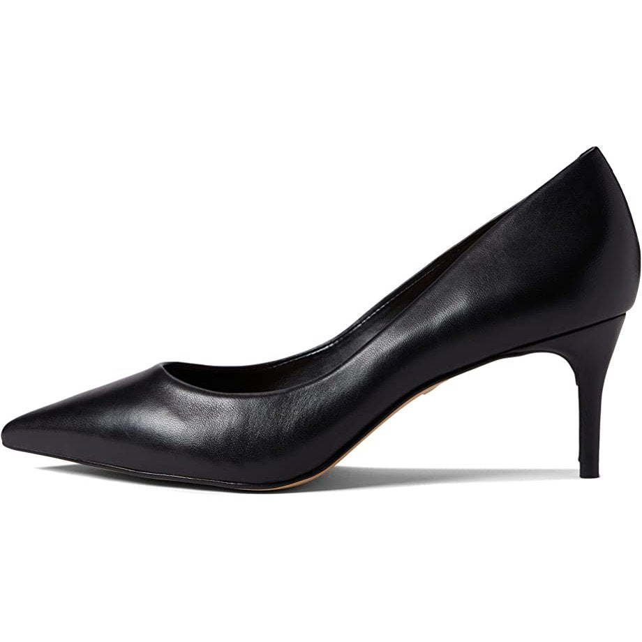 Carrano Valentina Pointed-Toe Leather Pumps-Black