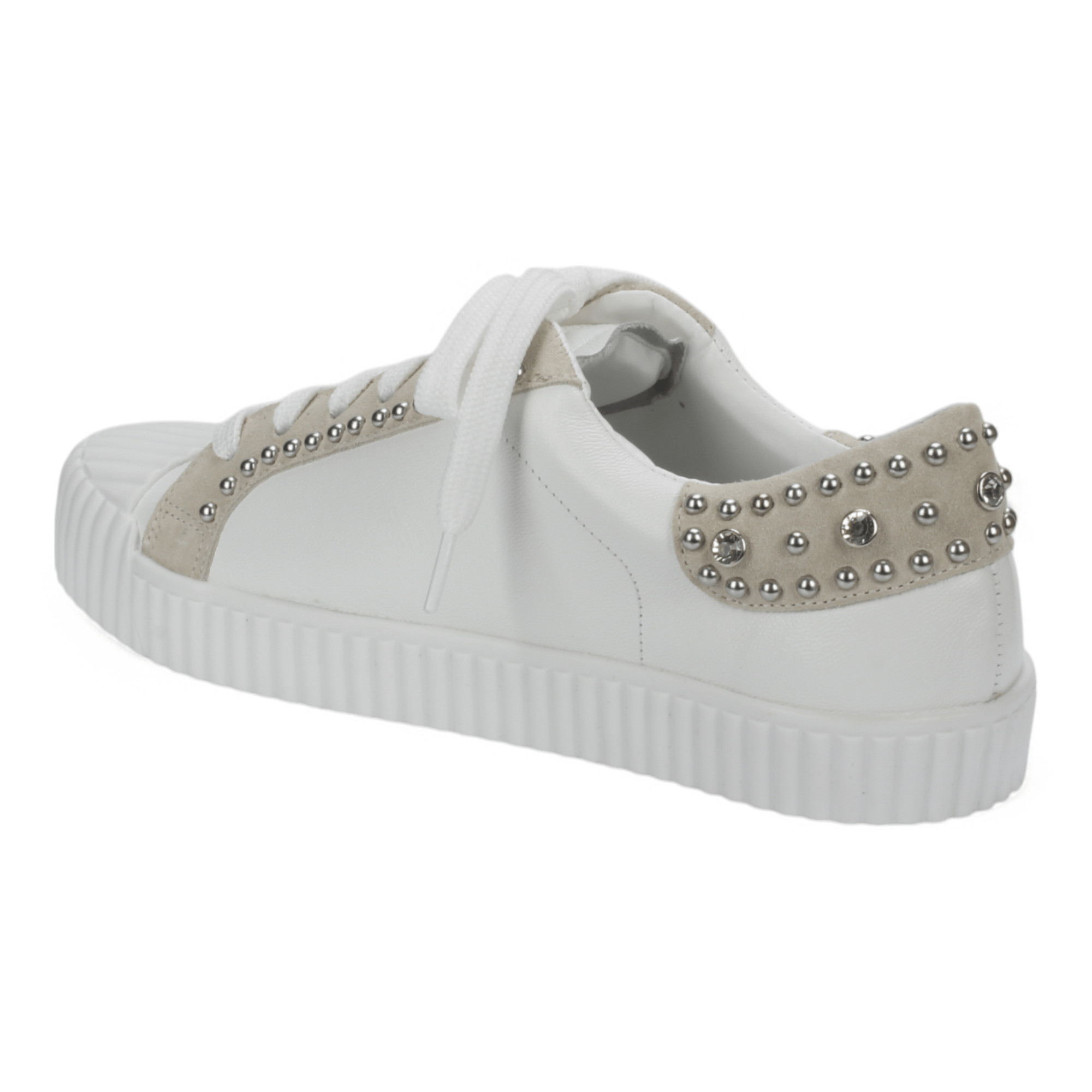 Carrano Women's Leather Suede Sneakers - White