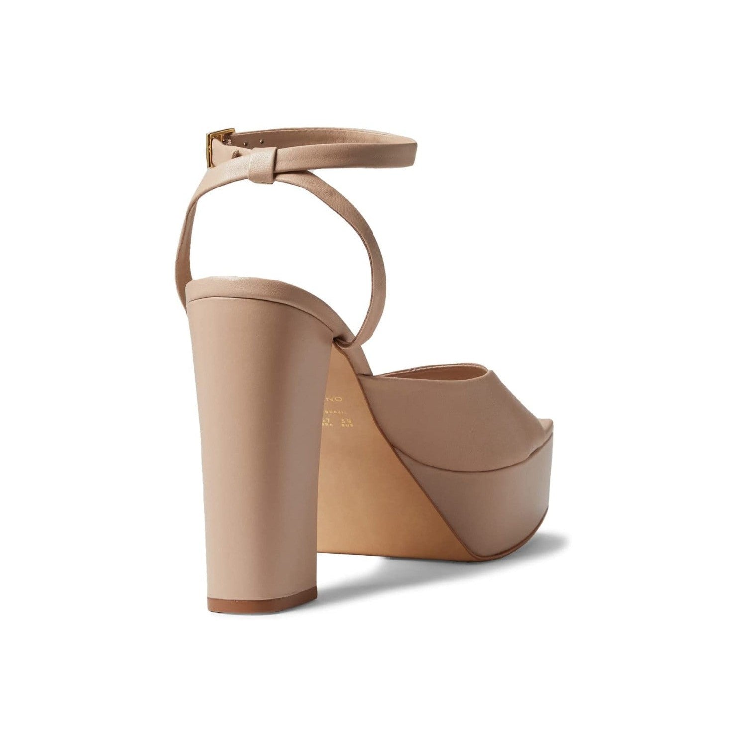 Carrano Zaylee Leather Platform Sandal - Nude