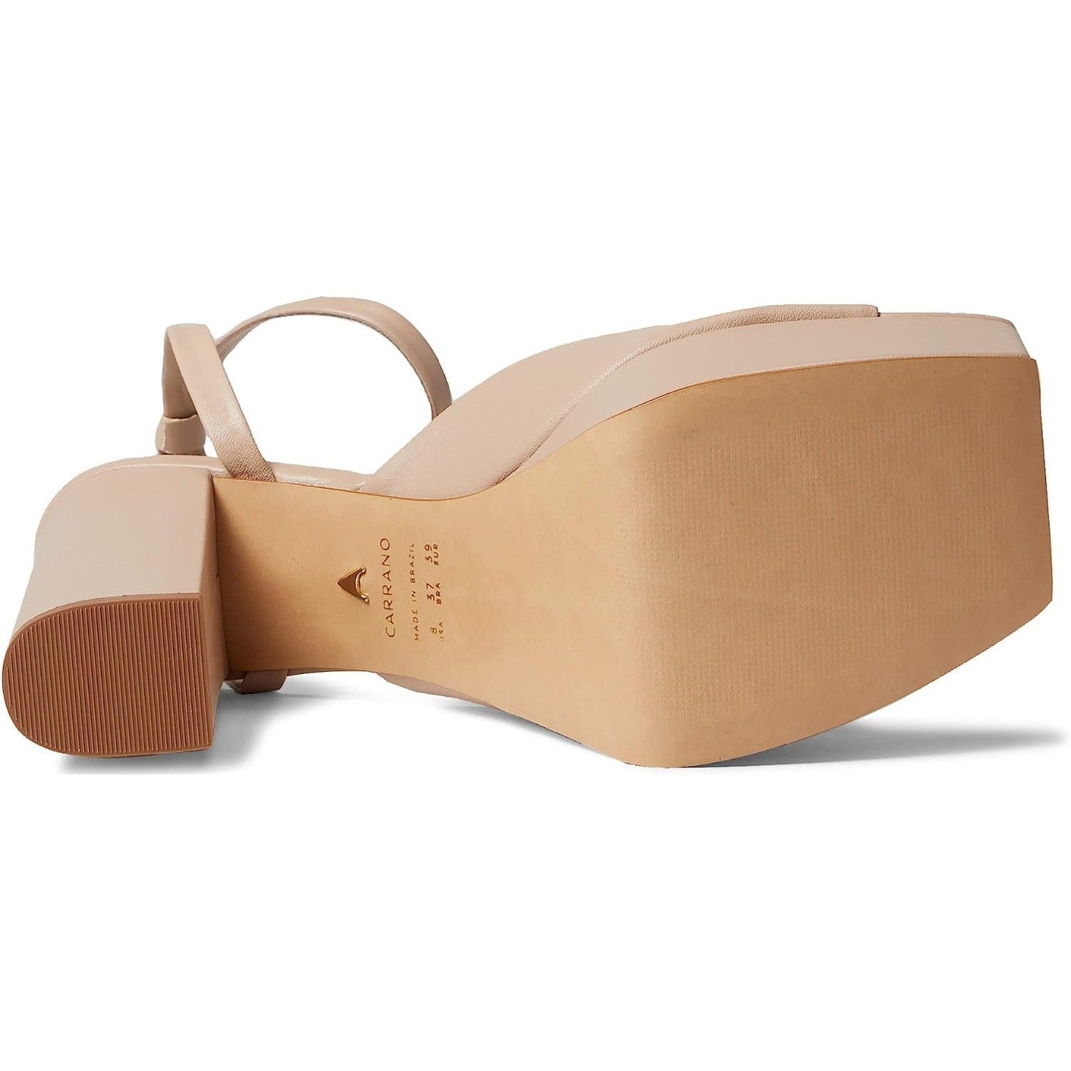 Carrano Zaylee Leather Platform Sandal - Nude