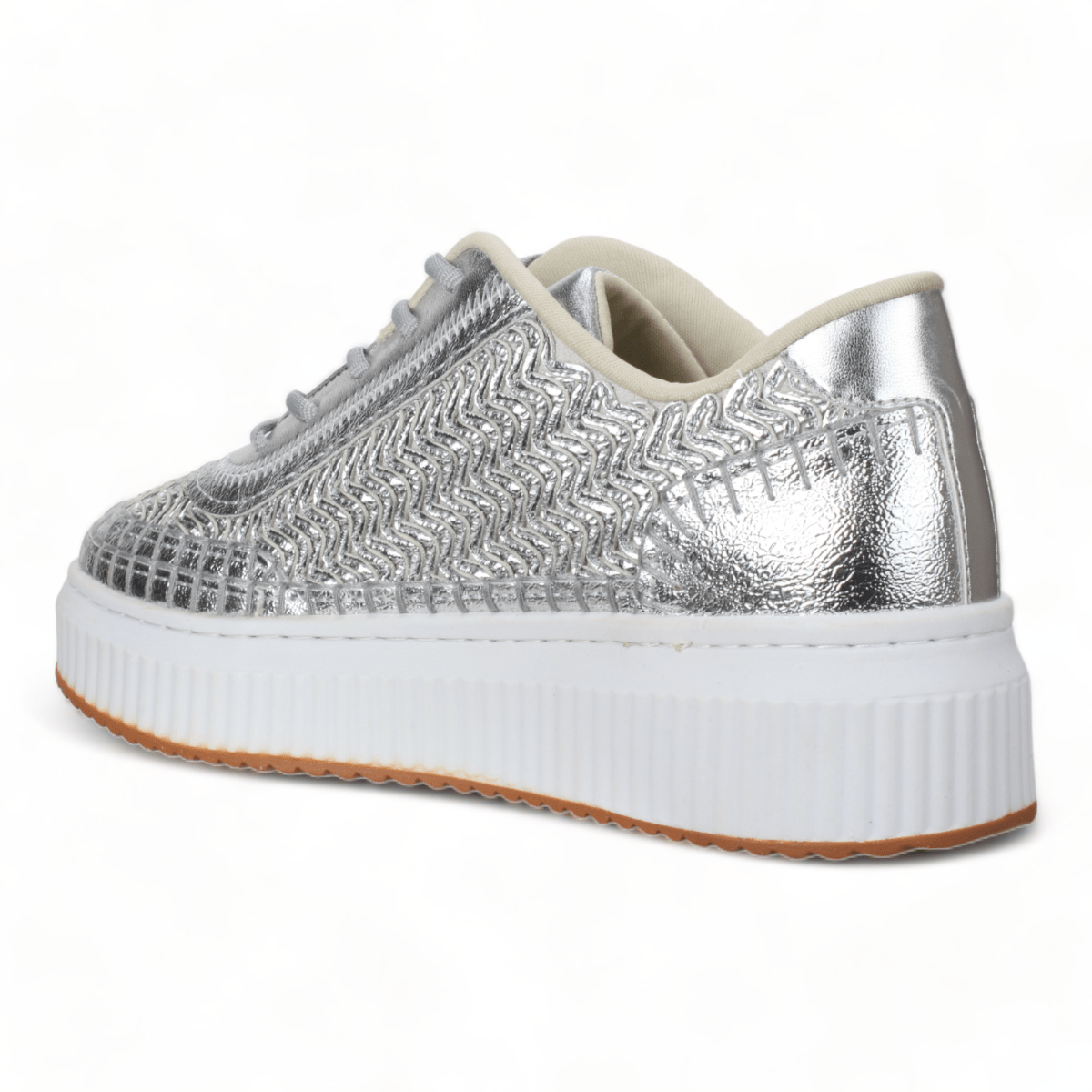 Love Rio Avery Embossed Sneakers - Silver