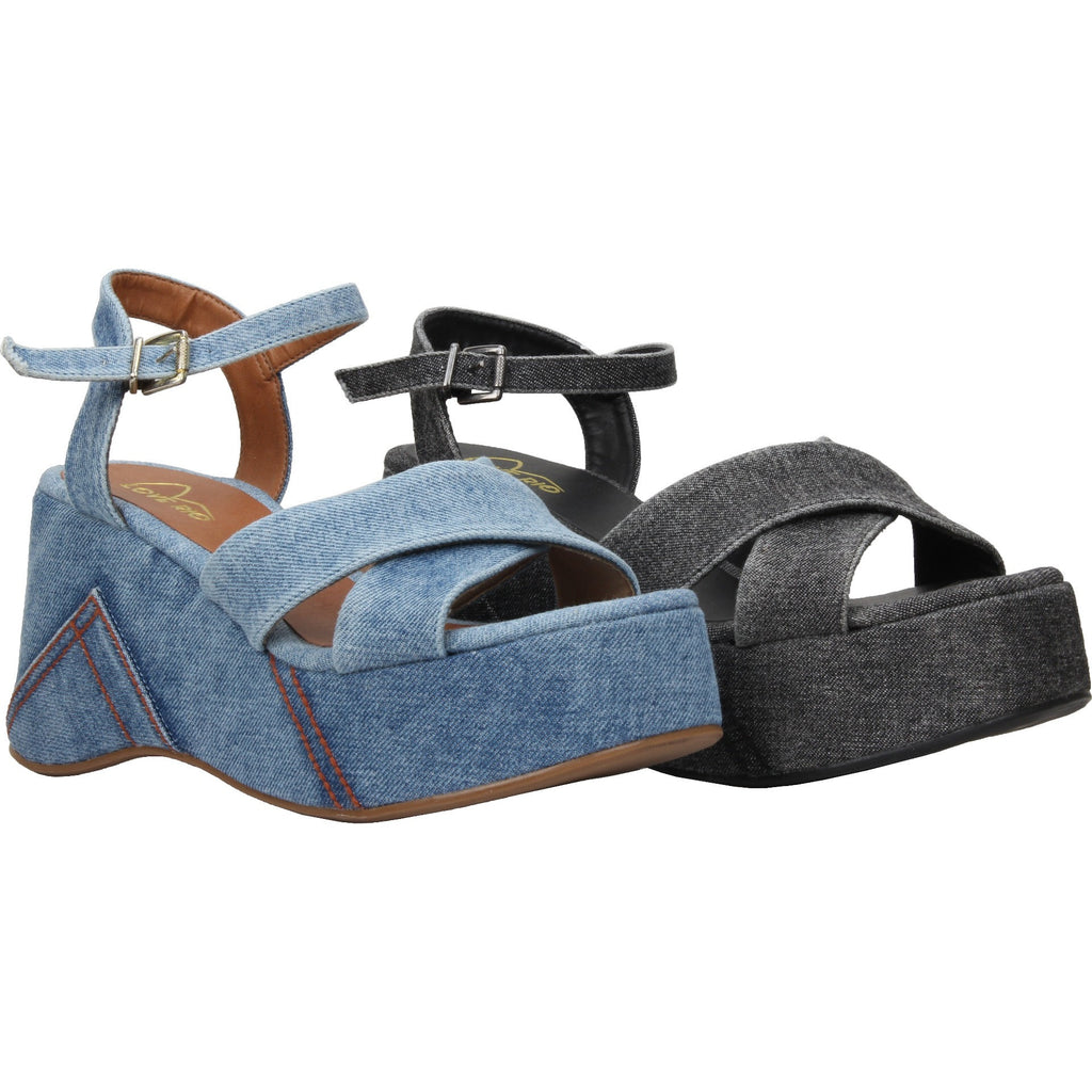 Love Rio Jeena Platform Sandal - Blue Denim