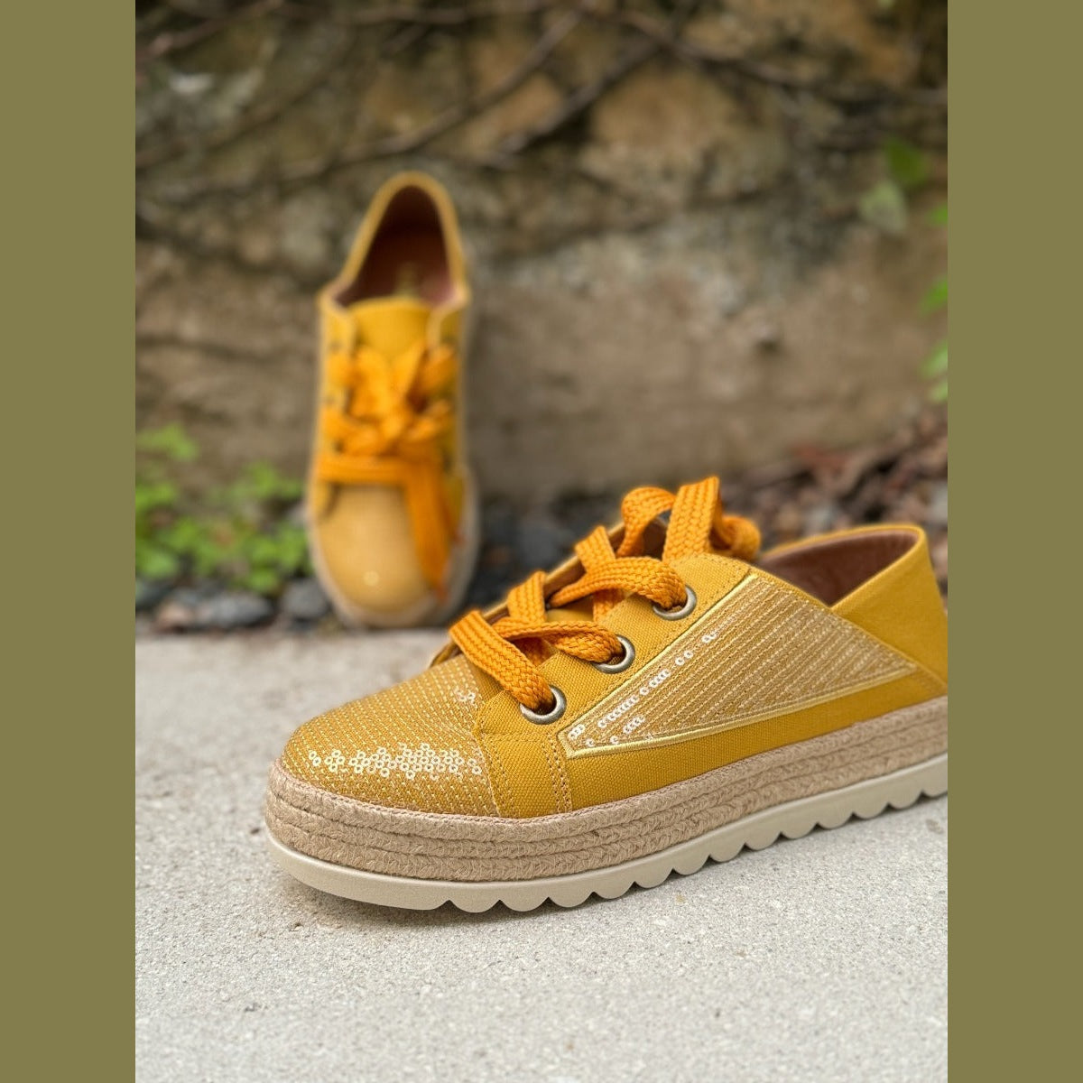 Love Rio Maisie Sequins Sneakers - Yellow