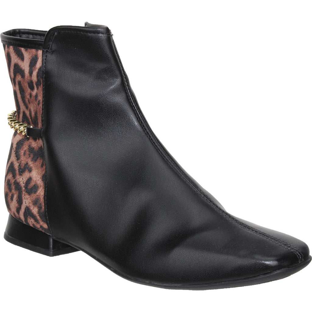 Offline Ankle Bootie w/ Chain - Leopard