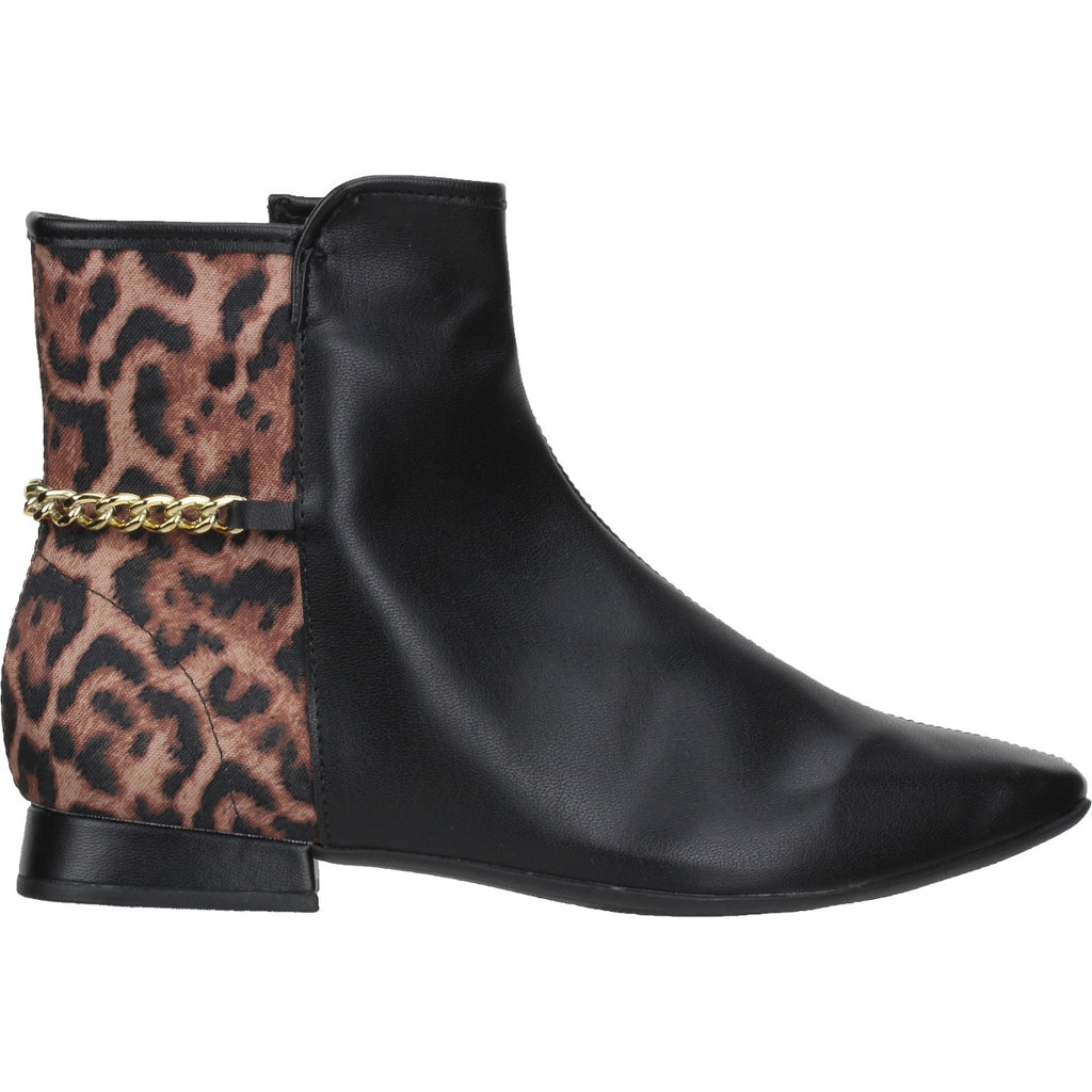 Offline Ankle Bootie w/ Chain - Leopard