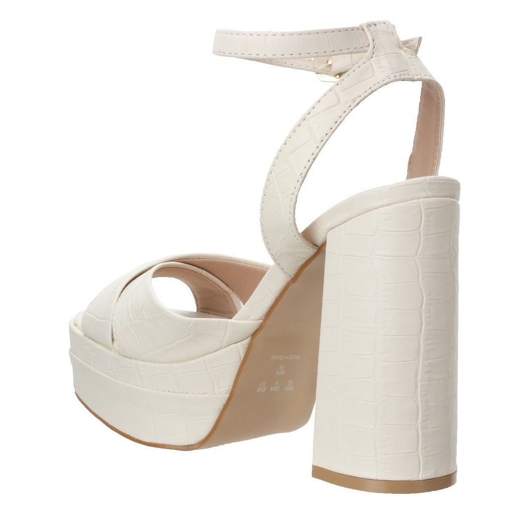 Offline Platform Dress Croco Sandal- SAND