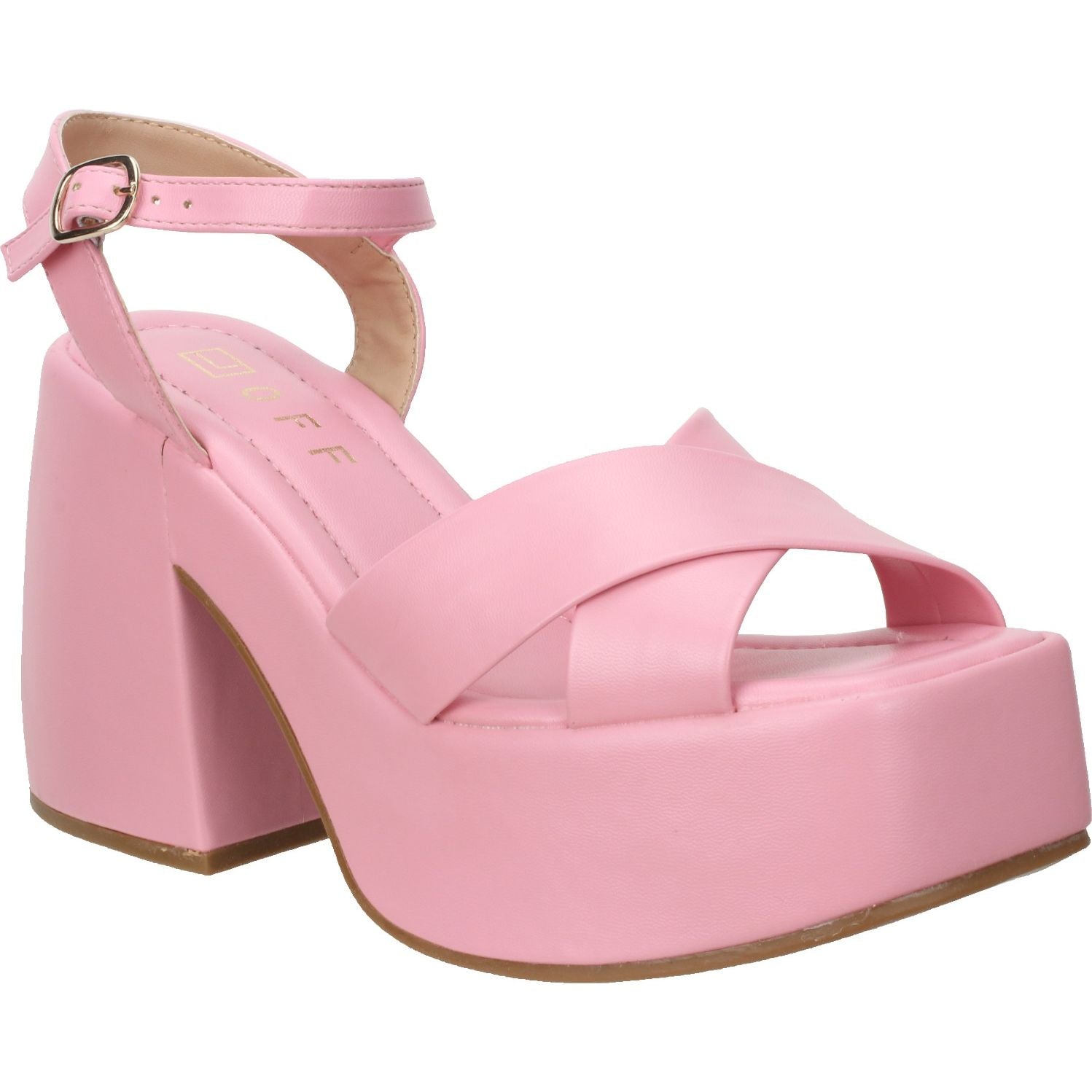 Offline Platform Sandal Ankle Strap - Pink