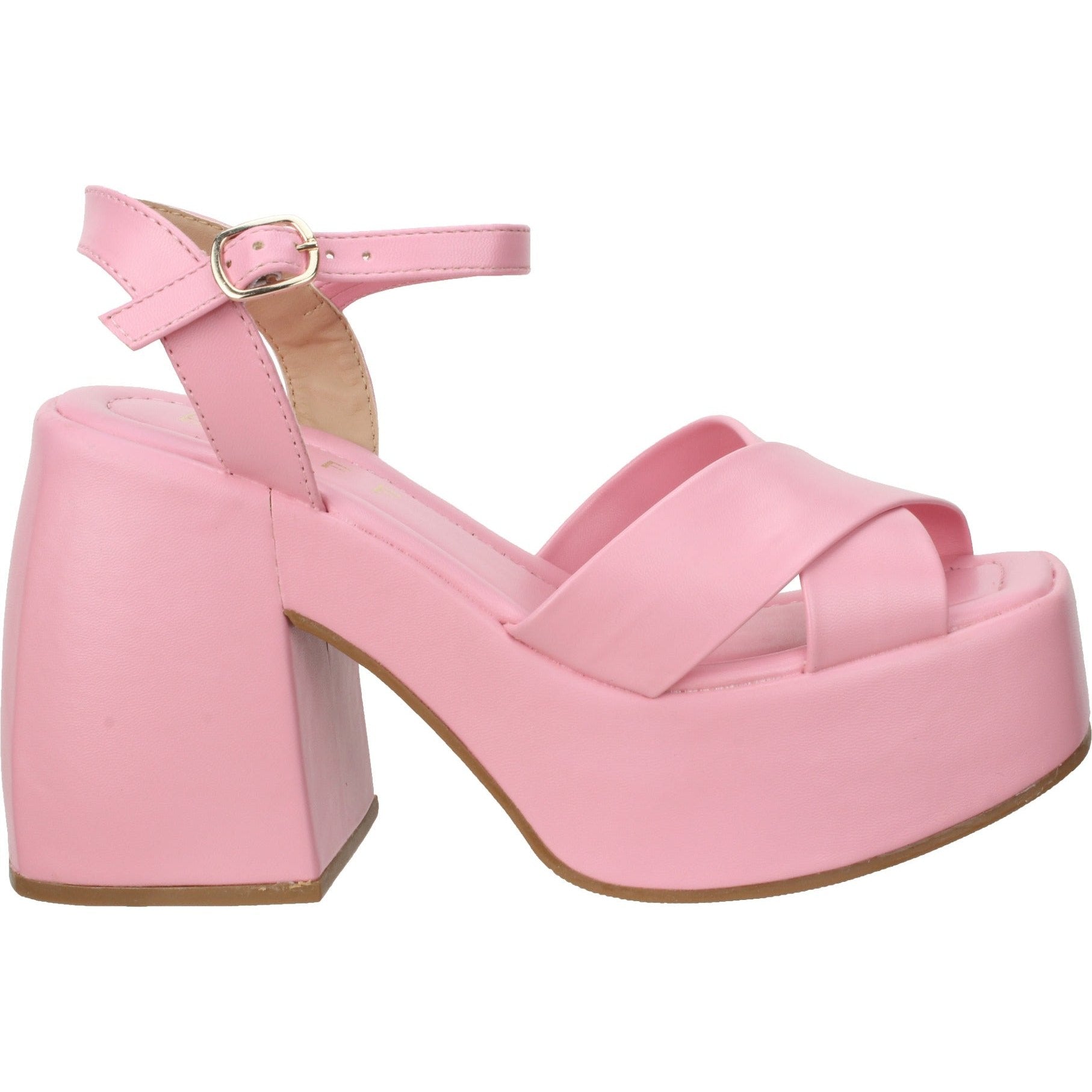 Offline Platform Sandal Ankle Strap - Pink