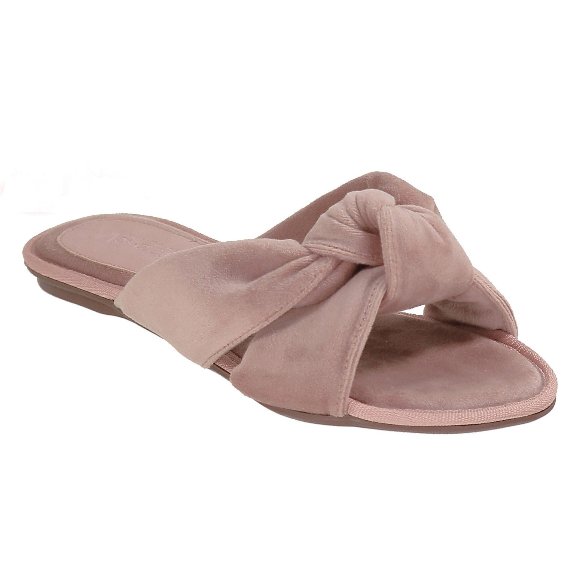 Valentina chloe-velvet knotted rose flat slippers