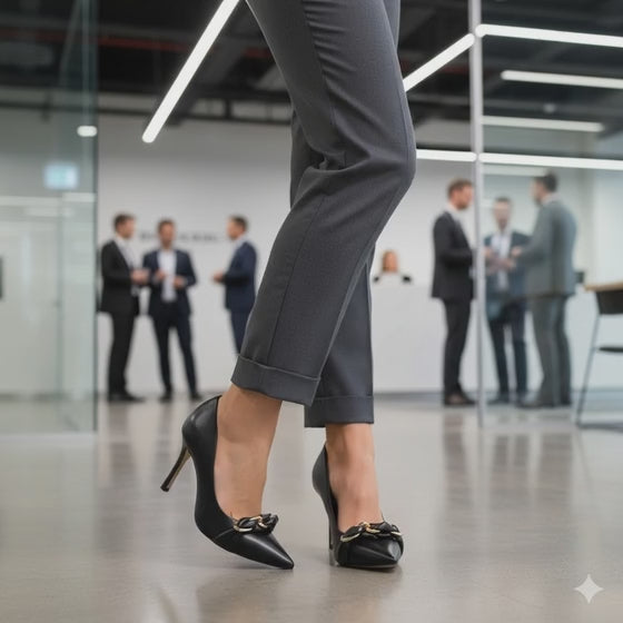 Carrano Embellished Dress Leather Pump - Black