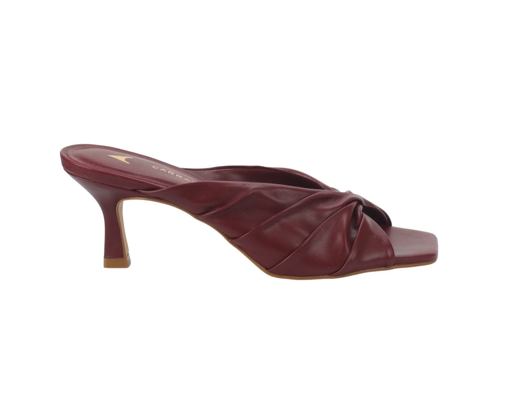 Carrano Sage II Leather Mule Slide Sandal - Merlot