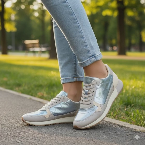 Love Rio Addison Sneakers - Taupe/Blue
